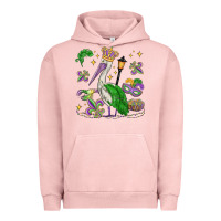 Pigment Salmon mardi gras pelican Urban Hoodie - MaliasSmallBusiness