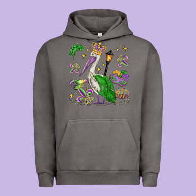 Mardi Gras Pelican Urban Hoodie Designed By Maliassmallbusiness