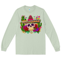 Matcha mexican skull Long Sleeve Tee - Zillion Design Studio