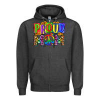 Charcoal Heather proud mom lgbt Zipper Hoodie - Zillion Design Studio