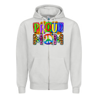 Dove Grey proud mom lgbt Zipper Hoodie - Zillion Design Studio