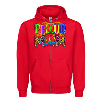Red proud mom lgbt Zipper Hoodie - Zillion Design Studio