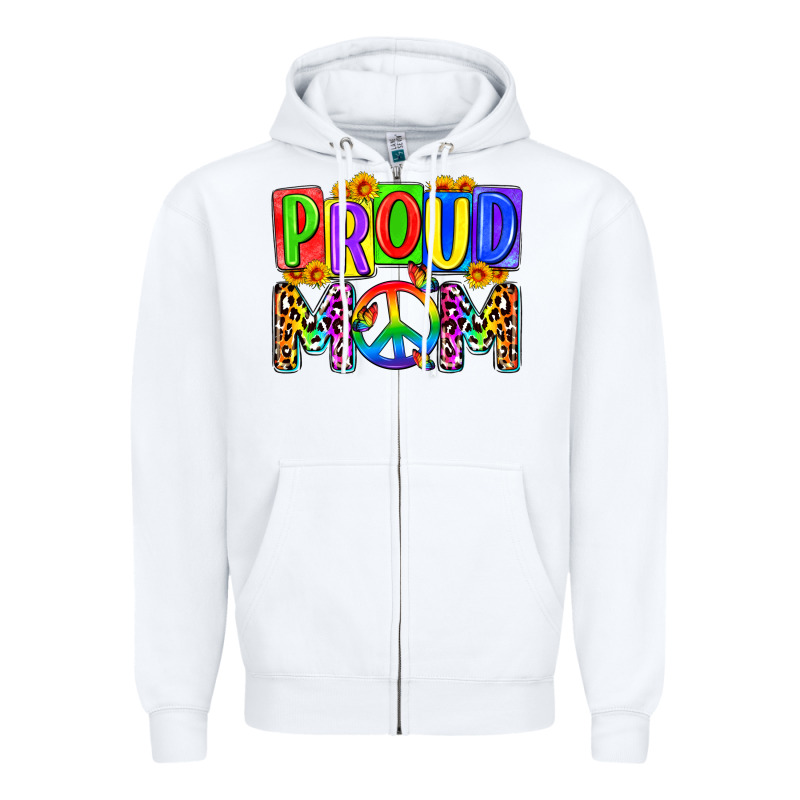 Proud Mom Lgbt Zipper Hoodie by Zillion Design Studio | Teevron
