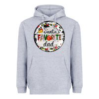 Heather Grey christmas  santas favourite Heavyweight Hoodie - AdoDesignShop
