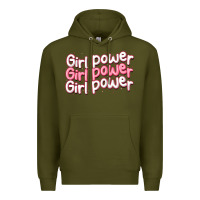 Army Green girl power Premium Hoodie - MaliasSmallBusiness