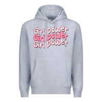 Heather Grey girl power Premium Hoodie - MaliasSmallBusiness