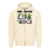 Sandshell merry christmas gnomies Zipper Hoodie - texasbilliewilder