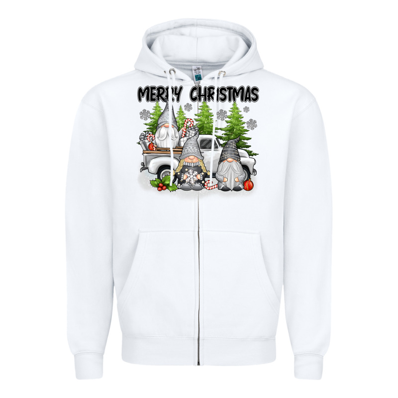 Merry Christmas Gnomies Zipper Hoodie by texasbilliewilder | Teevron
