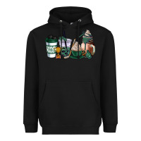 Black hunter green hockey coffee cups Heavyweight Hoodie - AdoDesignShop