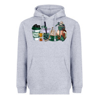 Heather Grey hunter green hockey coffee cups Heavyweight Hoodie - AdoDesignShop