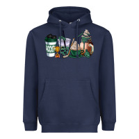Navy hunter green hockey coffee cups Heavyweight Hoodie - AdoDesignShop