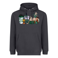 Smoke hunter green hockey coffee cups Heavyweight Hoodie - AdoDesignShop