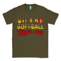 Army Green it s a softball kinda day Classic Tee - Zillion Design Studio