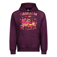 Mauve Wine calorias de amor no cuentan mexican valentines day Urban Hoodie - MaliasSmallBusiness