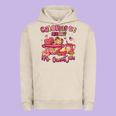 Calorias De Amor No Cuentan Mexican Valentines Day Urban Hoodie Designed By Maliassmallbusiness