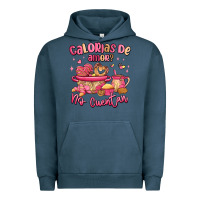 Pigment Midnight Navy calorias de amor no cuentan mexican valentines day Urban Hoodie - MaliasSmallBusiness