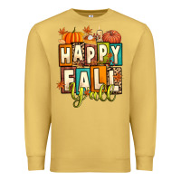 Antique Gold happy fall y'all Premium Sweatshirt - Artiststas