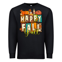 Black happy fall y'all Premium Sweatshirt - Artiststas