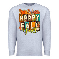Heather Grey happy fall y'all Premium Sweatshirt - Artiststas