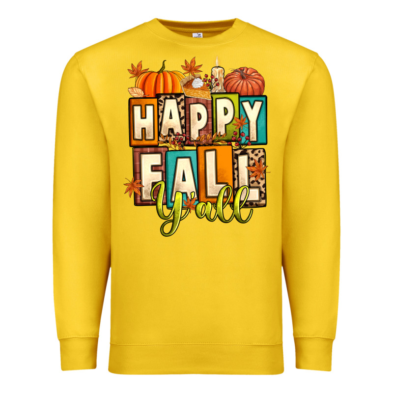 Happy Fall Y'all Premium Sweatshirt by Artiststas | Teevron