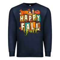 Navy happy fall y'all Premium Sweatshirt - Artiststas