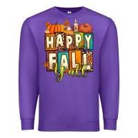 Purple happy fall y'all Premium Sweatshirt - Artiststas