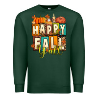 Sports Green happy fall y'all Premium Sweatshirt - Artiststas