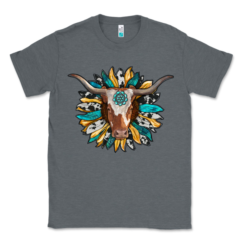 Texas Longhorn Sunflower Background Classic Tee by RanaPortraitStore | Teevron