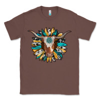 Chestnut texas longhorn sunflower background Classic Tee - RanaPortraitStore
