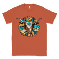 Copper texas longhorn sunflower background Classic Tee - RanaPortraitStore