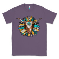 Lavender texas longhorn sunflower background Classic Tee - RanaPortraitStore