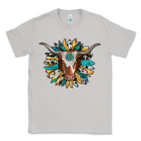 Moon Dust texas longhorn sunflower background Classic Tee - RanaPortraitStore