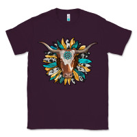 Plum texas longhorn sunflower background Classic Tee - RanaPortraitStore