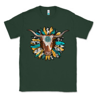 Sports Green texas longhorn sunflower background Classic Tee - RanaPortraitStore