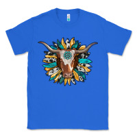 True Royal texas longhorn sunflower background Classic Tee - RanaPortraitStore