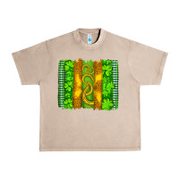 French Oak saint patricks horseshoe shamrock leopard glitter brushstroke Urban Heavy Tee - Artiststas