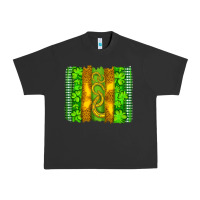 Pigment Black saint patricks horseshoe shamrock leopard glitter brushstroke Urban Heavy Tee - Artiststas