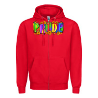 Red pride Zipper Hoodie - Zillion Design Studio