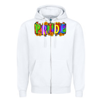 White pride Zipper Hoodie - Zillion Design Studio
