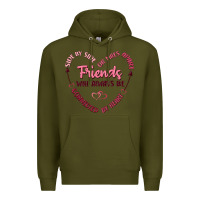 Army Green side by or miles apart friends will always be conn Premium Hoodie - MaliasSmallBusiness