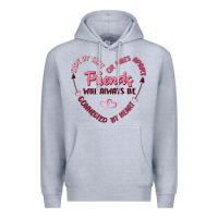 Heather Grey side by or miles apart friends will always be conn Premium Hoodie - MaliasSmallBusiness
