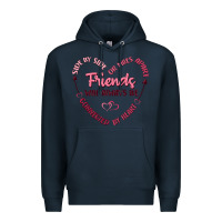 Navy side by or miles apart friends will always be conn Premium Hoodie - MaliasSmallBusiness