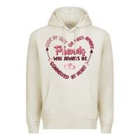 Oatmeal Heather side by or miles apart friends will always be conn Premium Hoodie - MaliasSmallBusiness