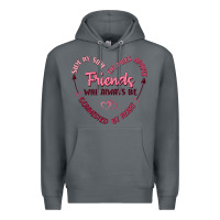 Rock side by or miles apart friends will always be conn Premium Hoodie - MaliasSmallBusiness