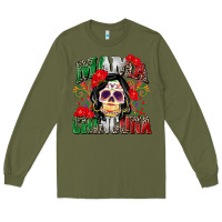 Army Green mama chingona Long Sleeve Tee - Zillion Design Studio