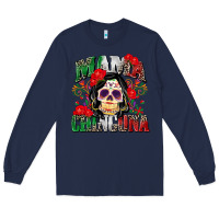 Navy mama chingona Long Sleeve Tee - Zillion Design Studio
