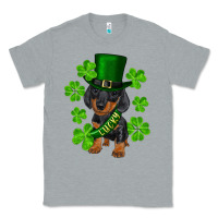 Heather Grey st. patrick's day lucky dachshund puppy Classic Tee - RanaPortraitStore