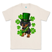 St. Patrick's Day Lucky Dachshund Puppy Classic Tee | Teevron