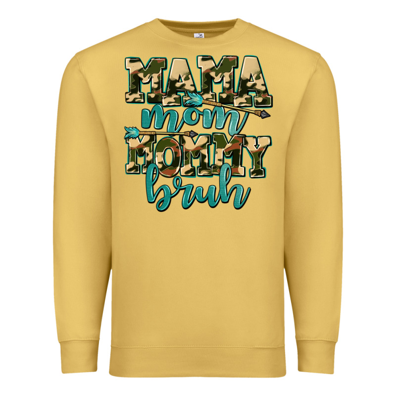 Mama Mom Mommy Bruh With Arrow Premium Sweatshirt by AdoDesignShop | Teevron