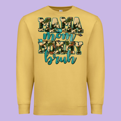 Mama Mom Mommy Bruh With Arrow Premium Sweatshirt Designed By Adodesignshop